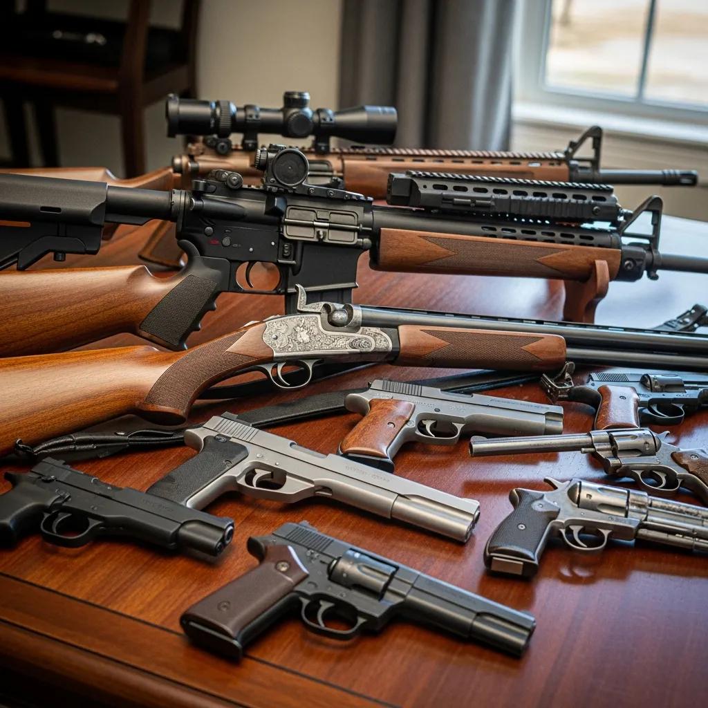 Selection of licensed firearms available at Field & Falcon in Wrexham